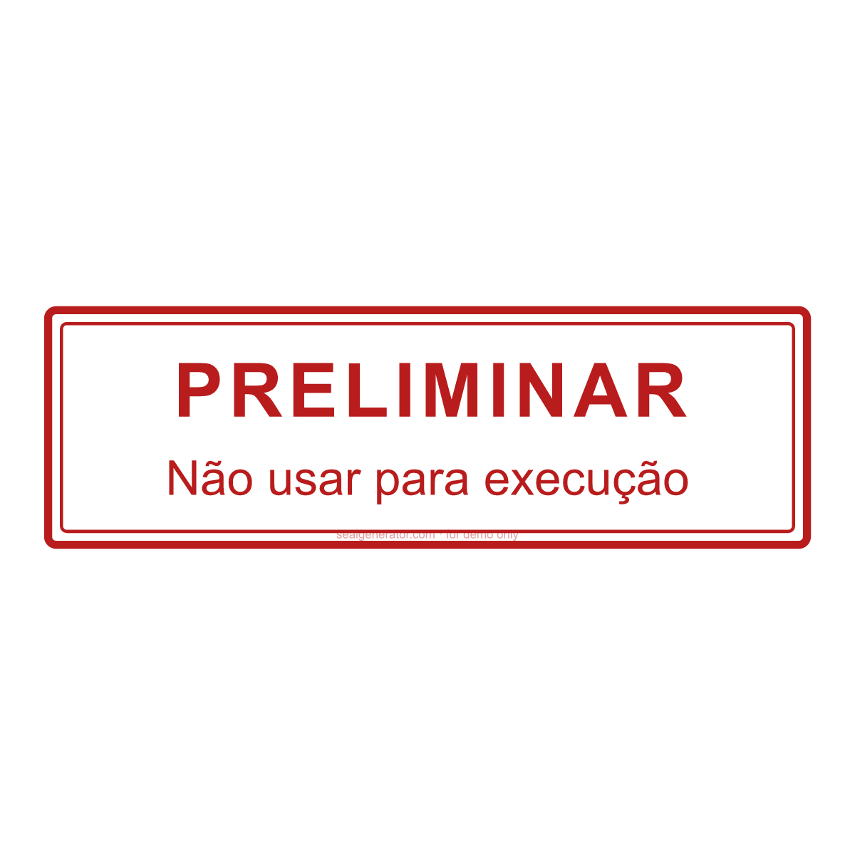 Criar carimbo PRELIMINAR — Prévia ao vivo