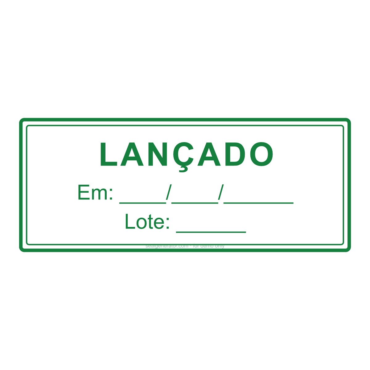 Criar carimbo LANÇADO — Prévia ao vivo