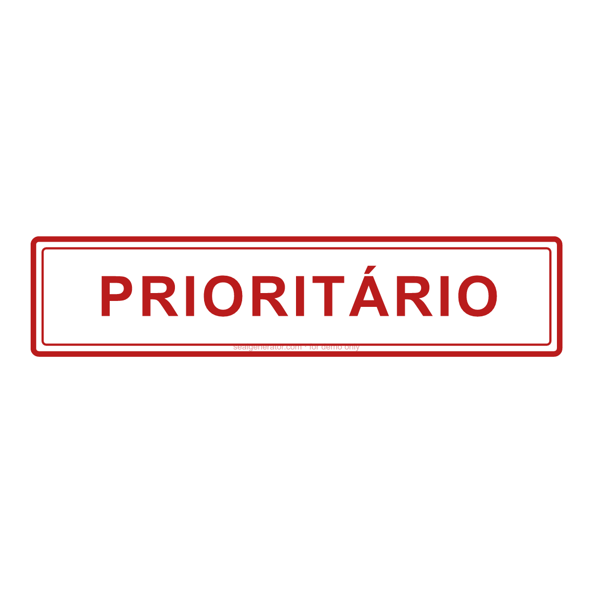 Criar carimbo PRIORITÁRIO — Prévia ao vivo