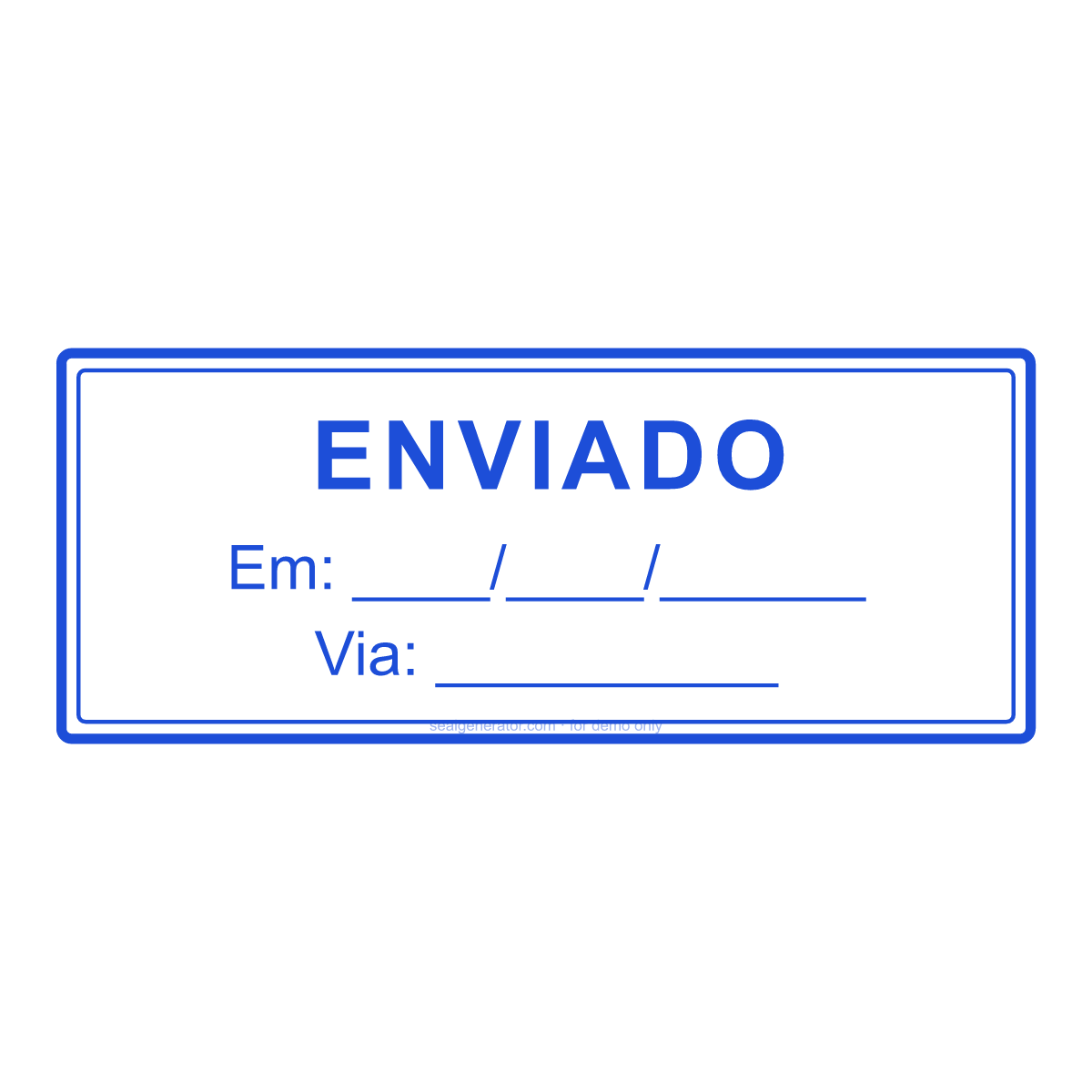 Criar carimbo ENVIADO — Prévia ao vivo