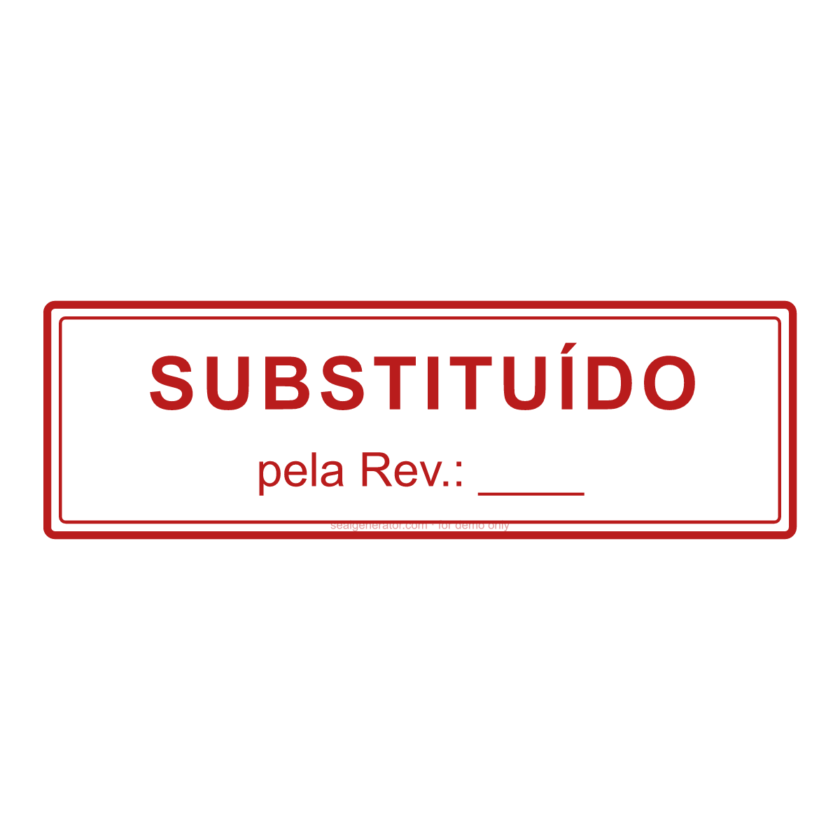 Criar carimbo SUBSTITUÍDO — Prévia ao vivo