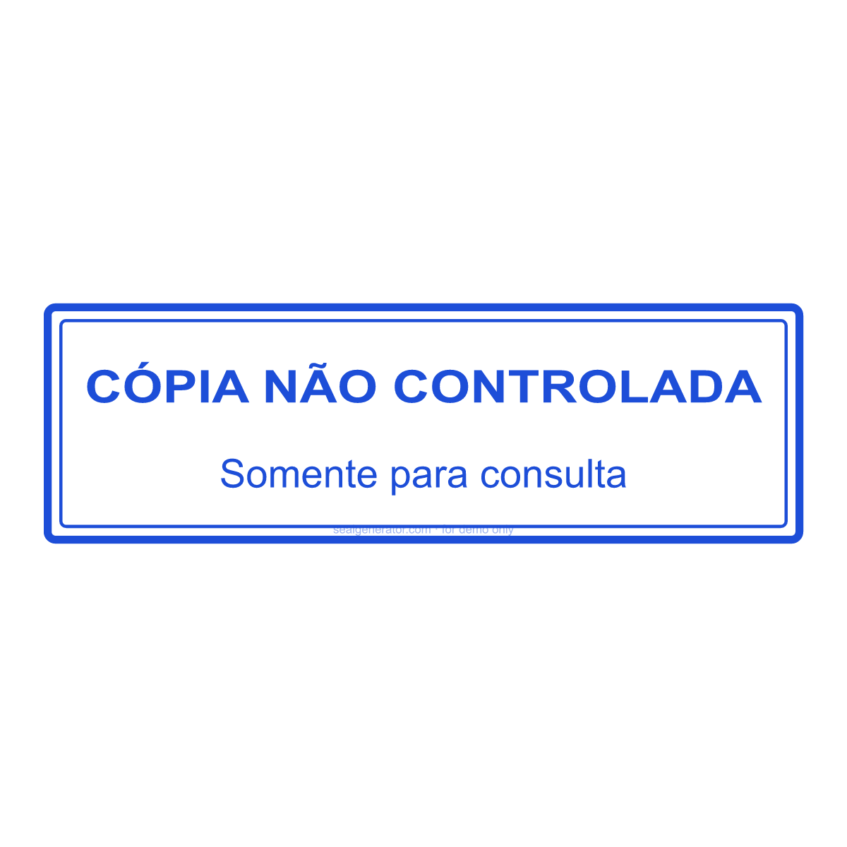 Criar carimbo CÓPIA NÃO CONTROLADA — Prévia ao vivo