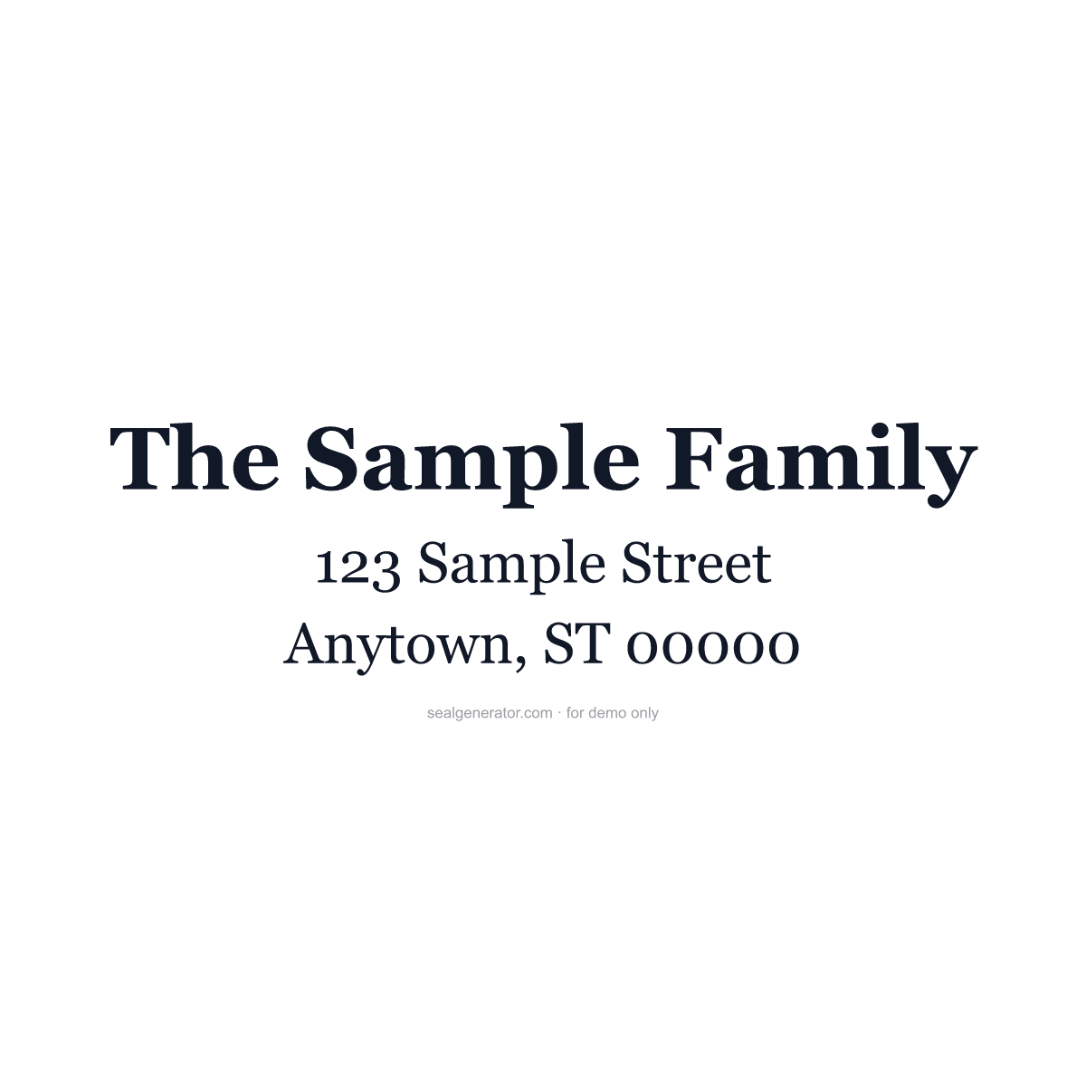 Return Address Stamp Generator — Live preview