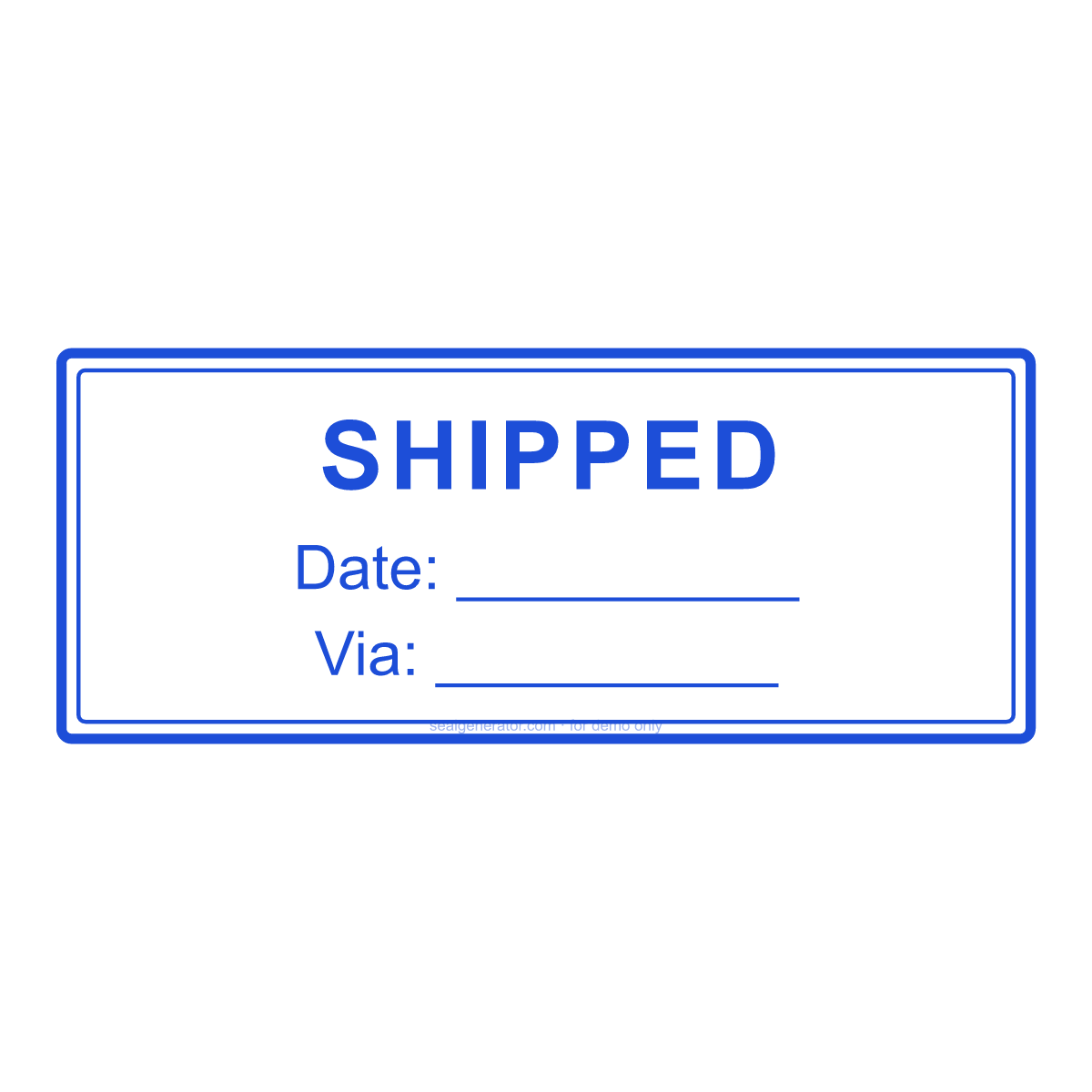 Shipped Stamp Generator — Live preview