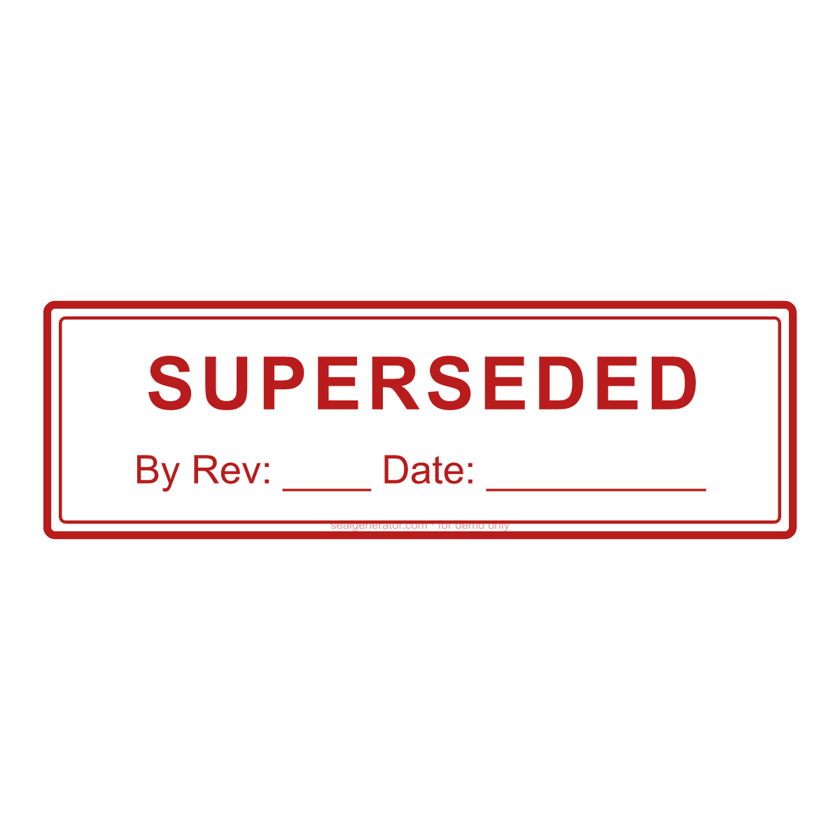 Superseded Stamp Generator — Live preview