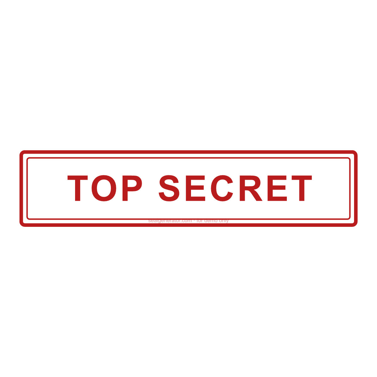 Top Secret Stamp Generator — Live preview