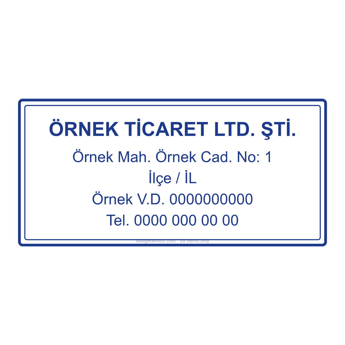 Turkish Company Stamp Generator (Firma Kaşesi) — Live preview