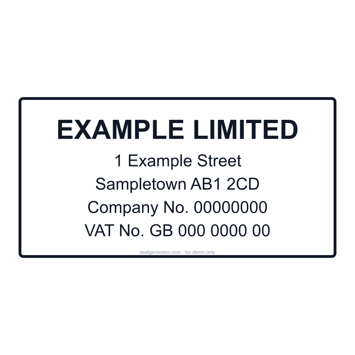 UK Company Stamp Generator — Live preview