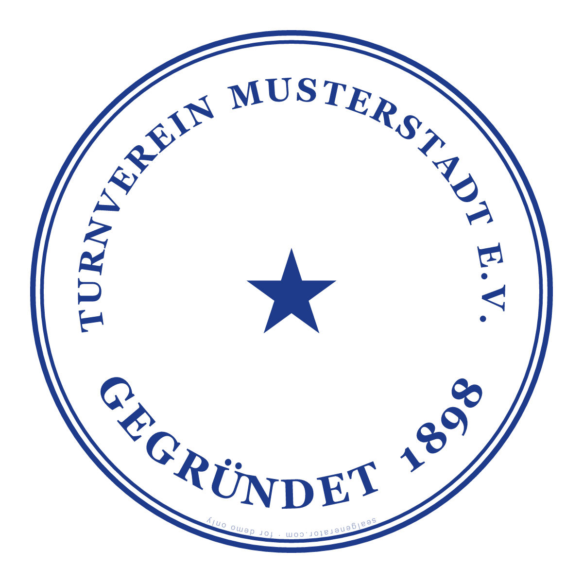 Vereinsstempel erstellen — Live-Vorschau